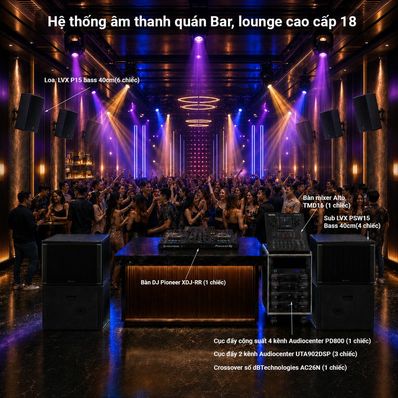 Hệ thống &acirc;m thanh qu&aacute;n PUB & Lounge cao cấp 18
