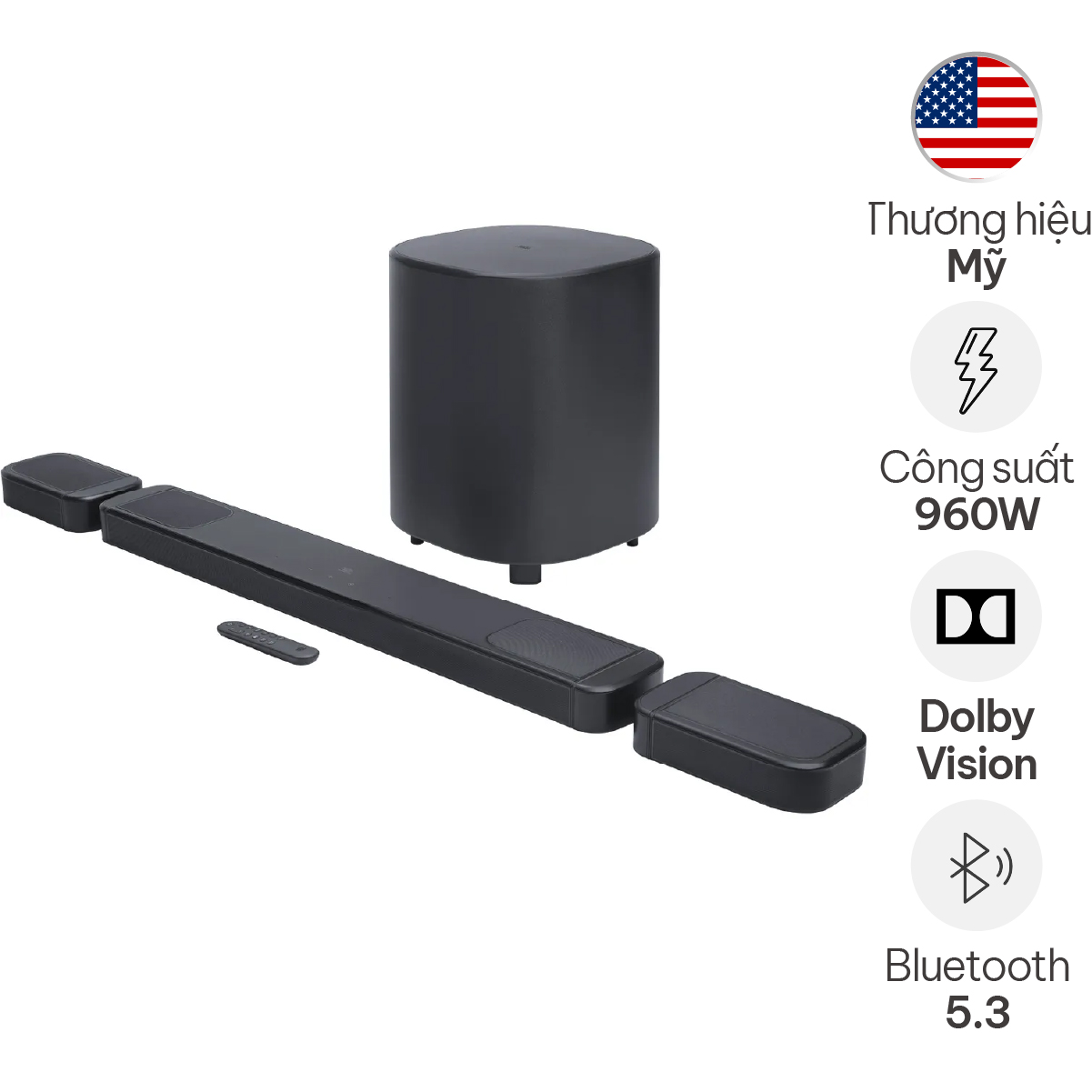Loa Soundbar JBL Bar 1000MK2 (New 2025)