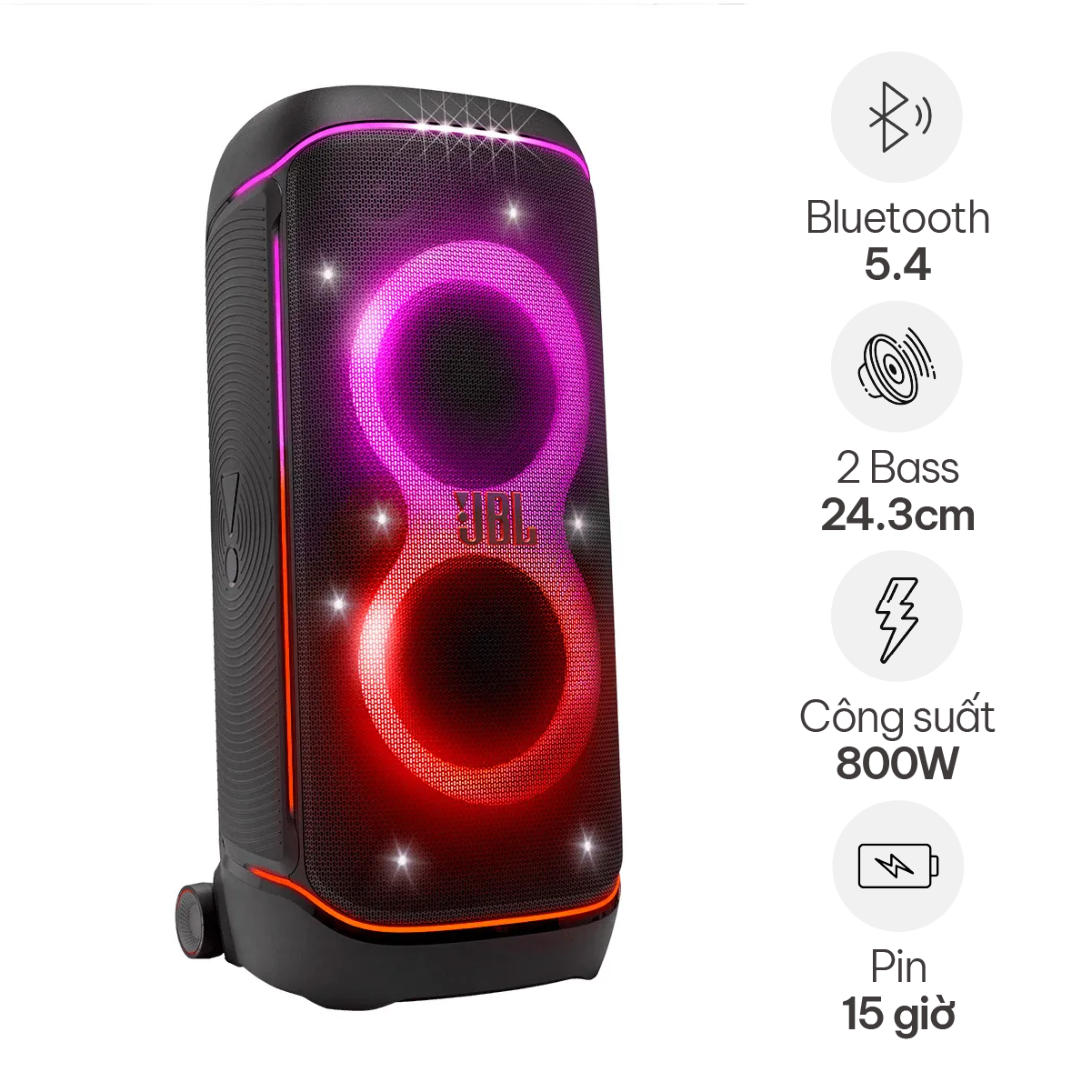 Loa JBL PartyBox 720 (800W, Pin 15h, Bluetooth 5.4, New 2025)