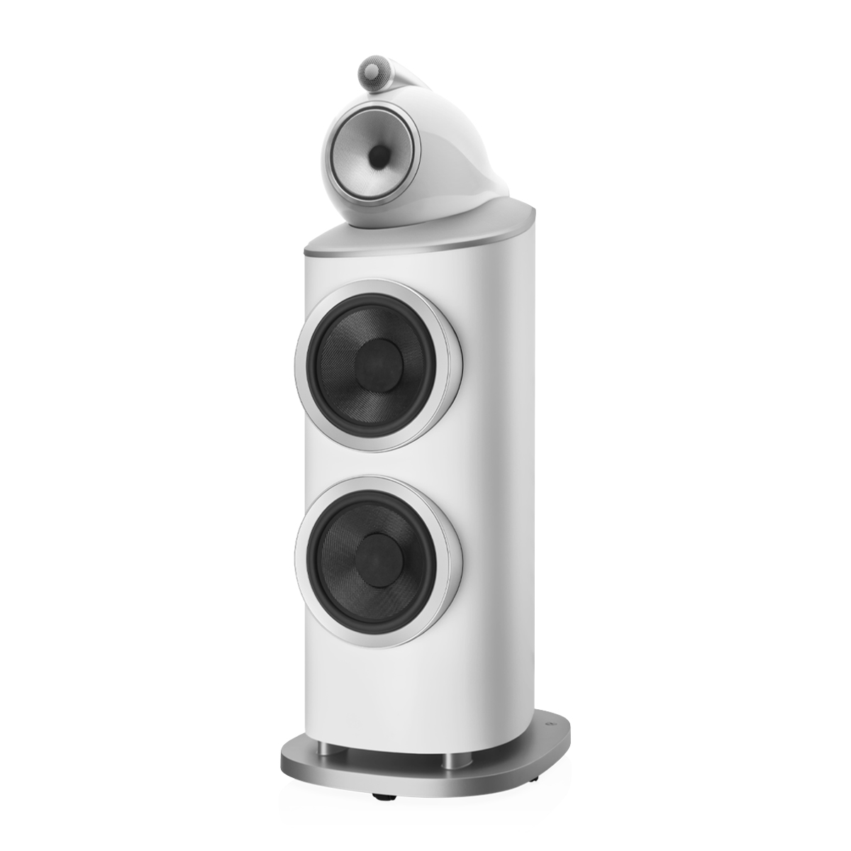 Loa B&W 801 D4 White nghiêng phải-1