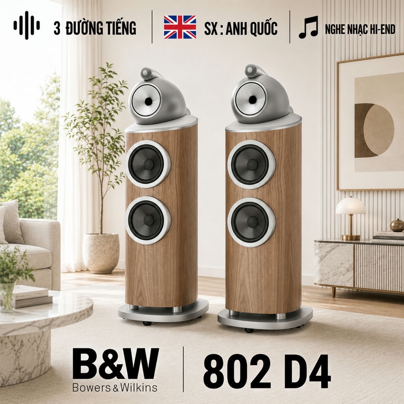 Loa B&W 802 D4 Walnut