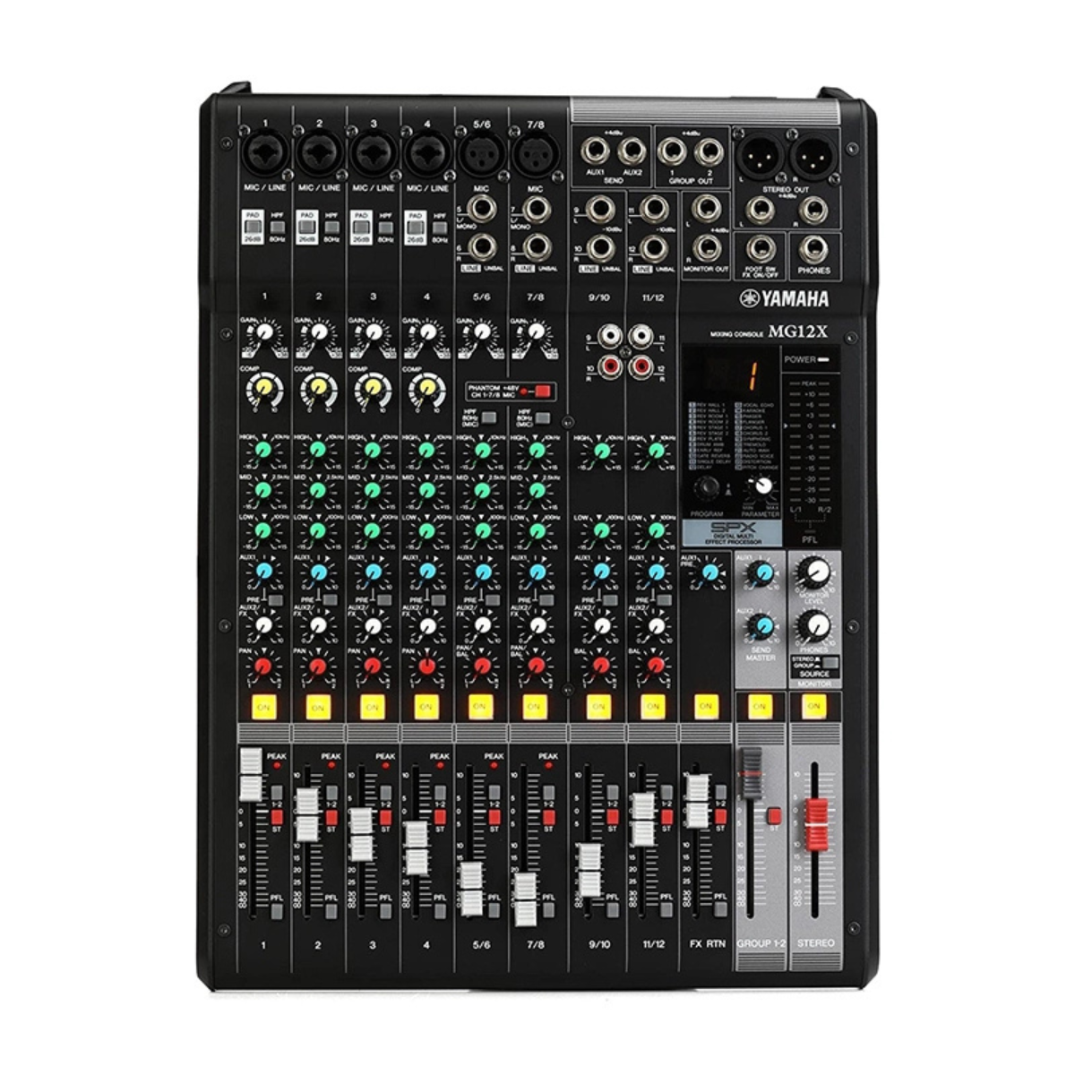 Bàn Mixer Yamaha MG12X CV (Mixer Analog, 12 kênh, 4 Mono, 4 Stereo) - Hình 1