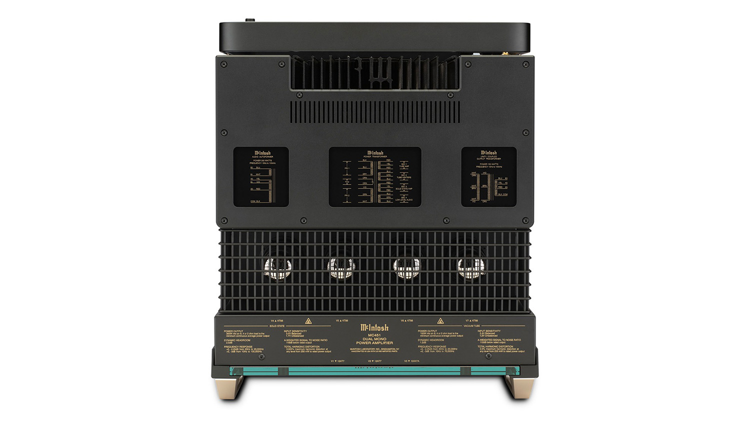 Power Amply McIntosh MC451 mặt trên