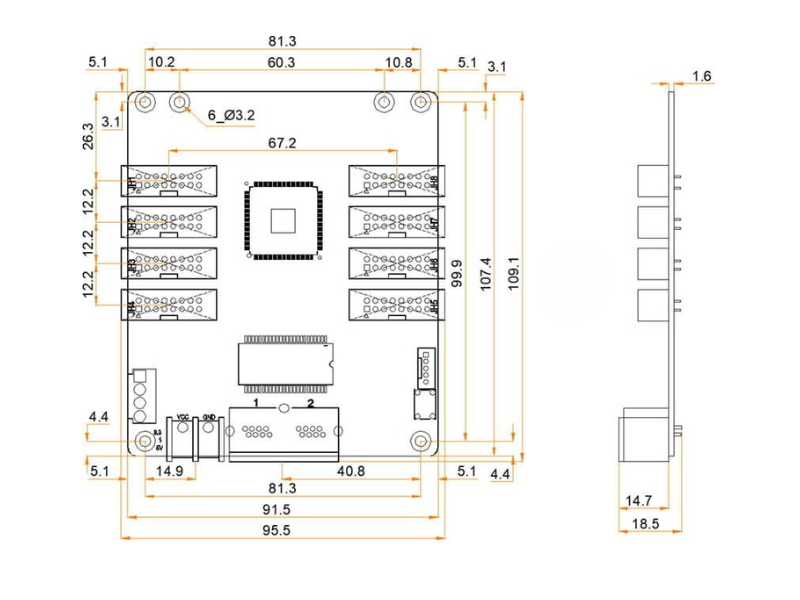 Card thu t&iacute;n hiệu NovaStar DH7508-S
