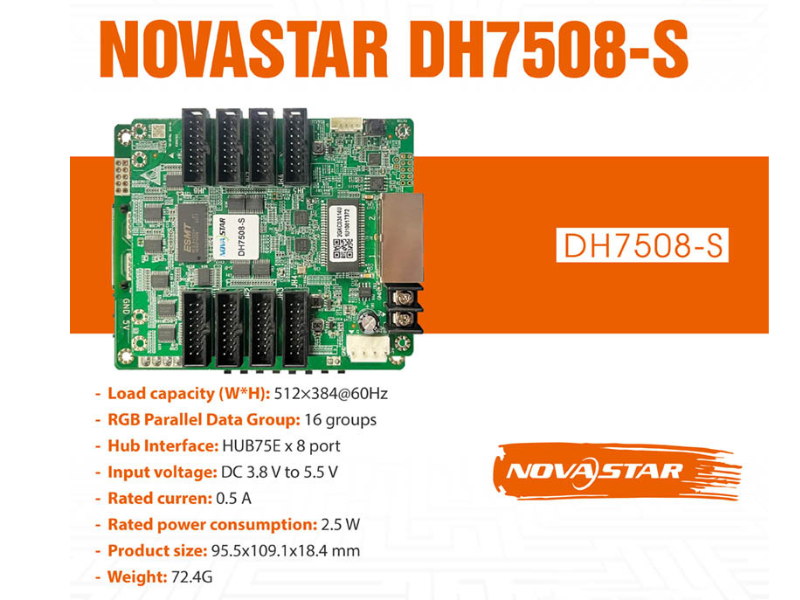 Card thu t&iacute;n hiệu NovaStar DH7508-S