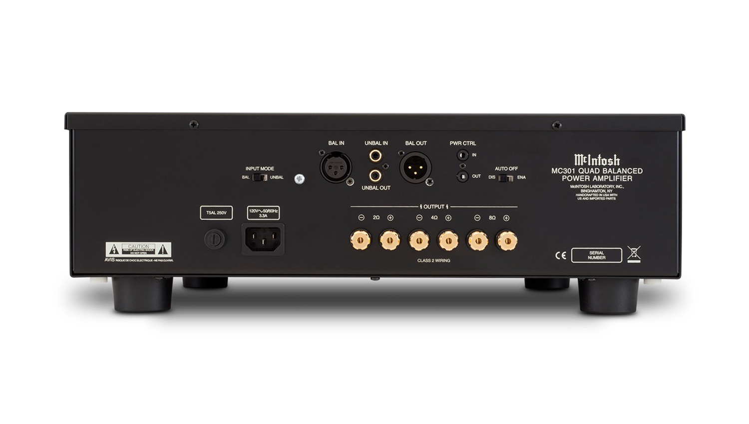 Power Amply McIntosh MC301 mặt sau