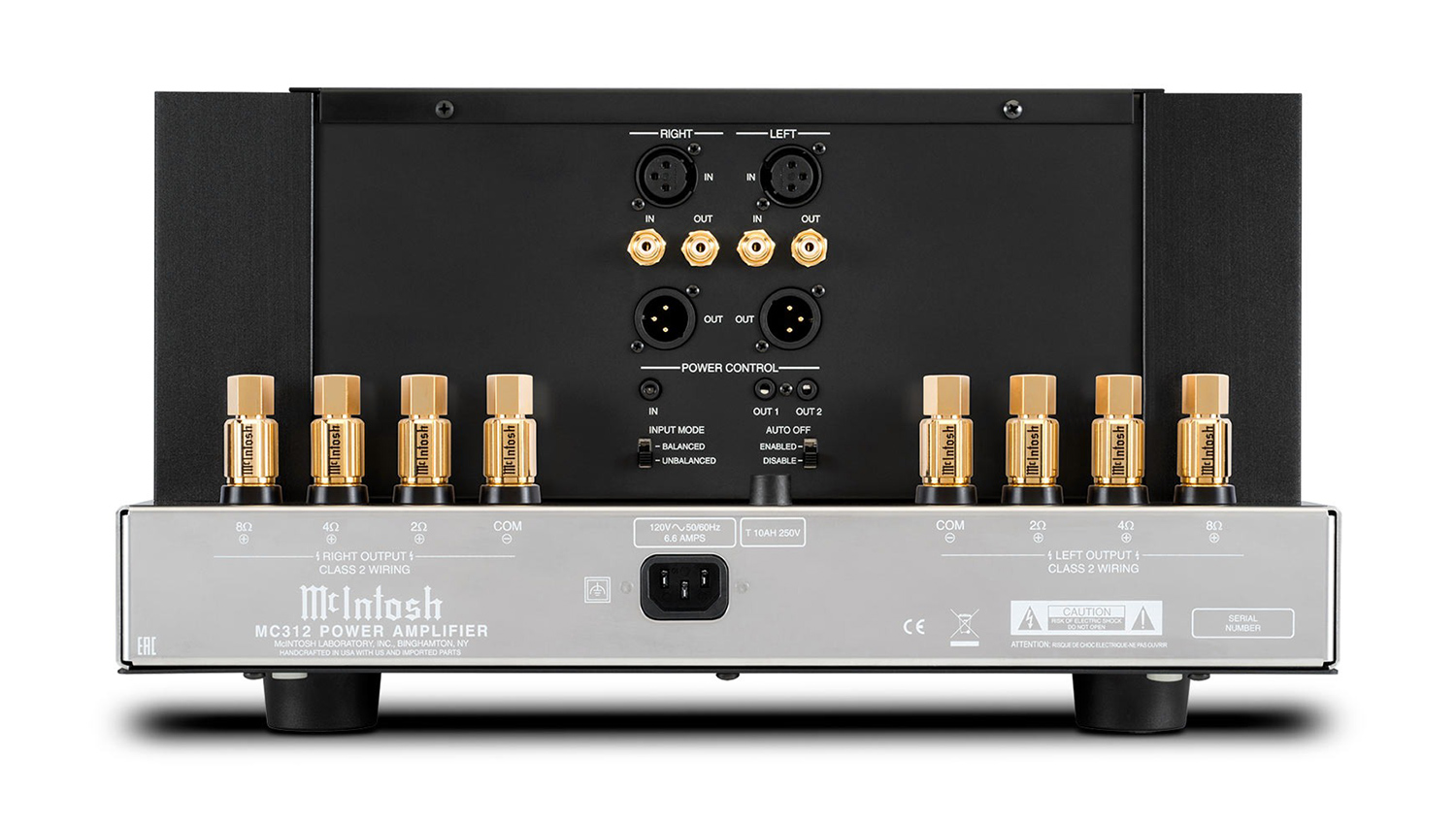 Power Amply McIntosh MC312 mặt sau