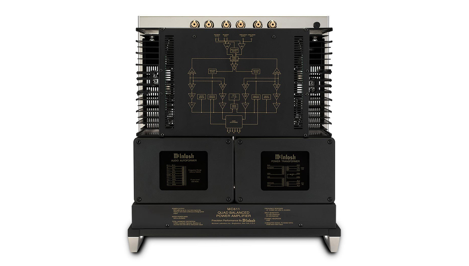 Power Amply McIntosh MC611 mặt trên