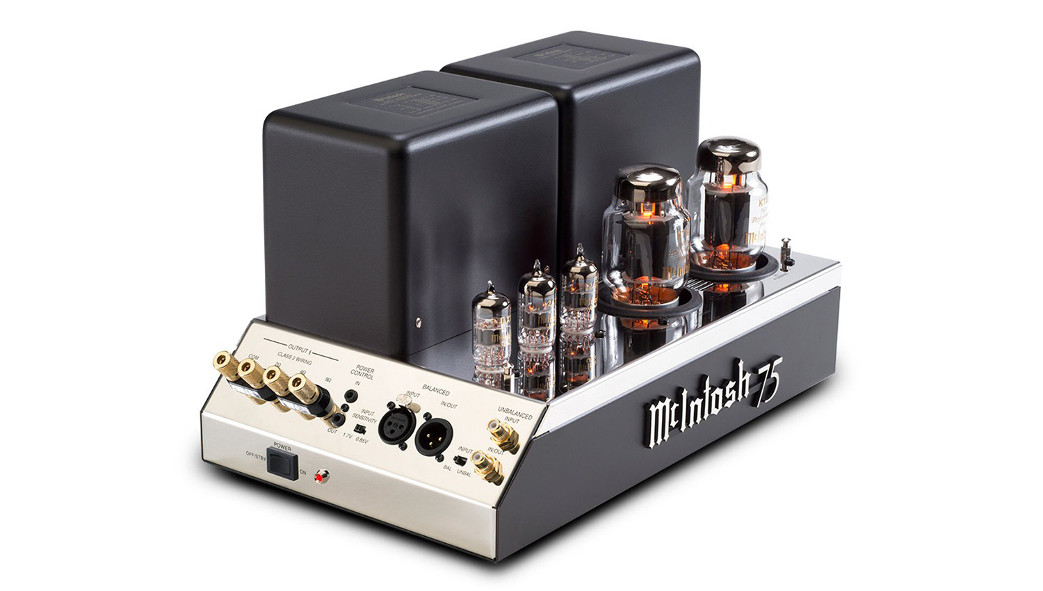 Power Amply McIntosh MC75 mặt nghiêng trái