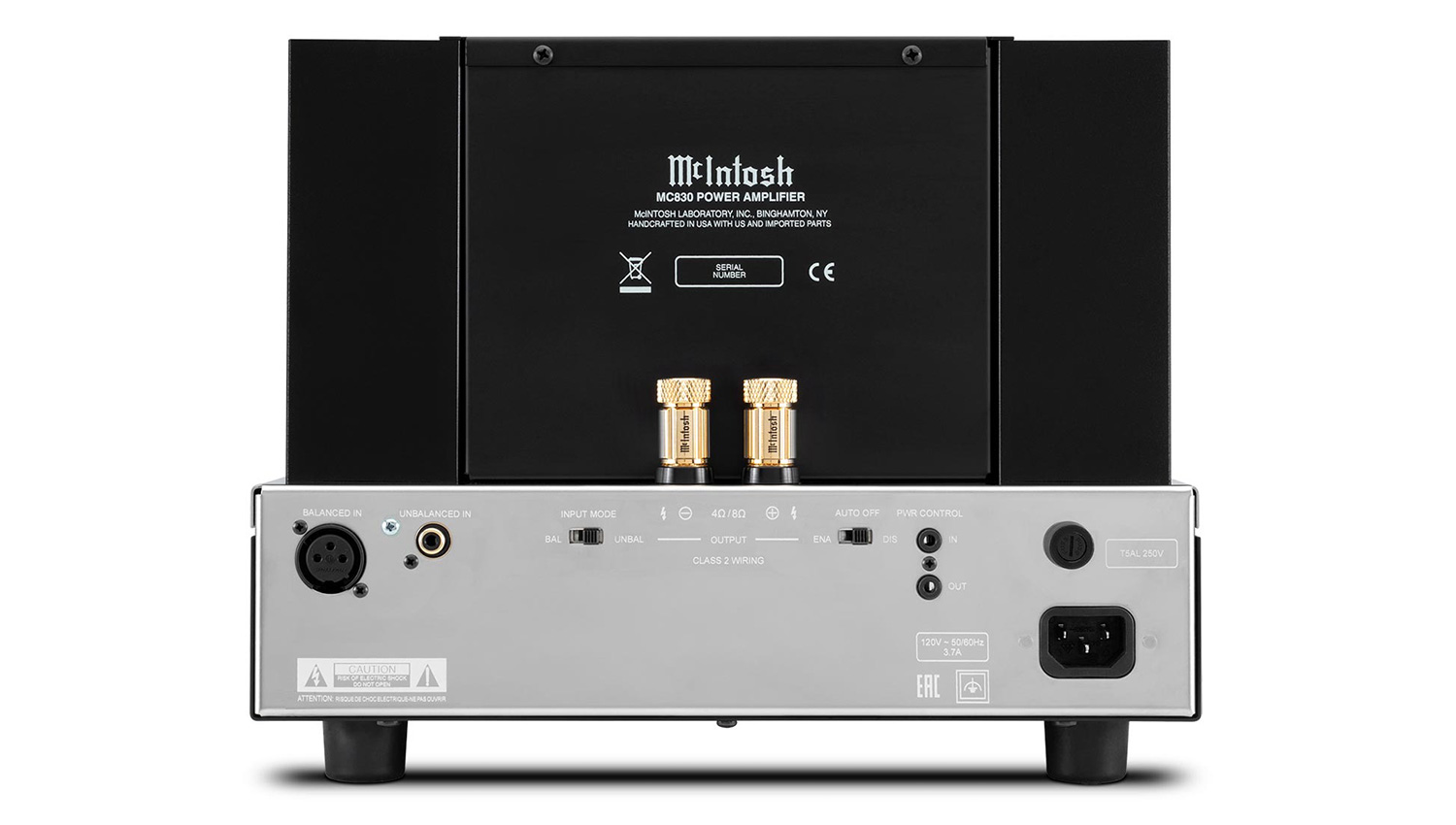 Power Amply McIntosh MC830 mặt sau