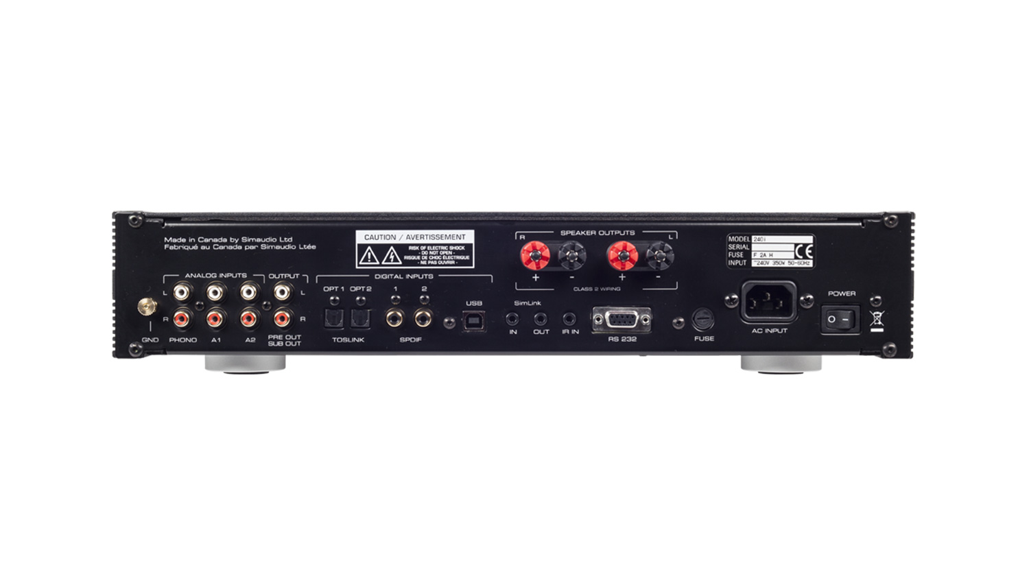 Power Amply Moon Neo 240I mặt sau