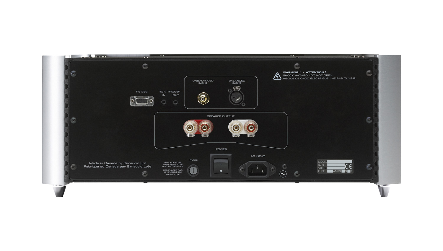 Power Amplifiers Moon Evolution 880M mặt sau