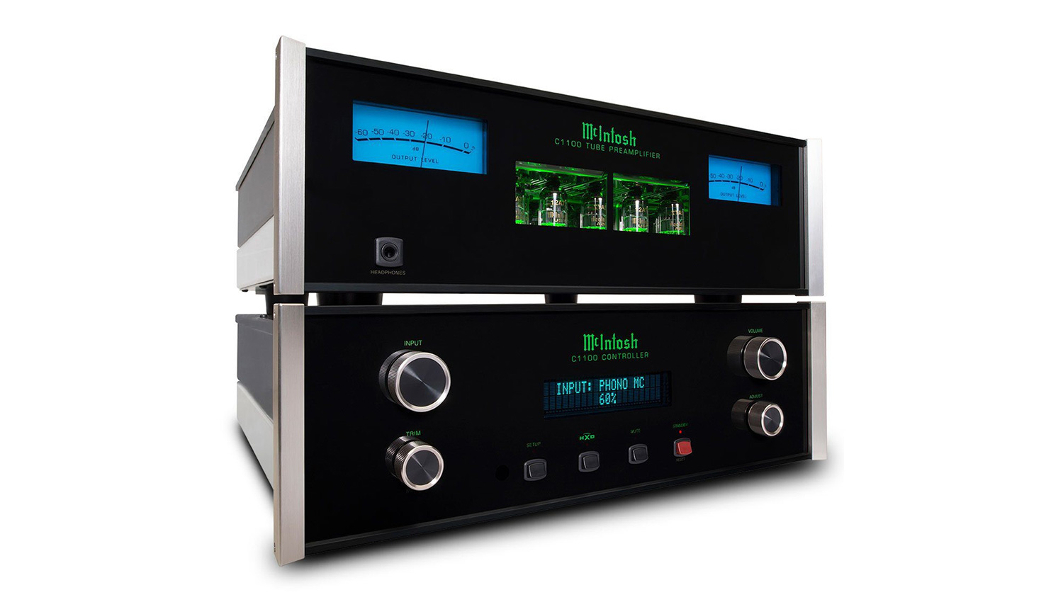 Pre Amply McIntosh C1100 mặt nghiêng