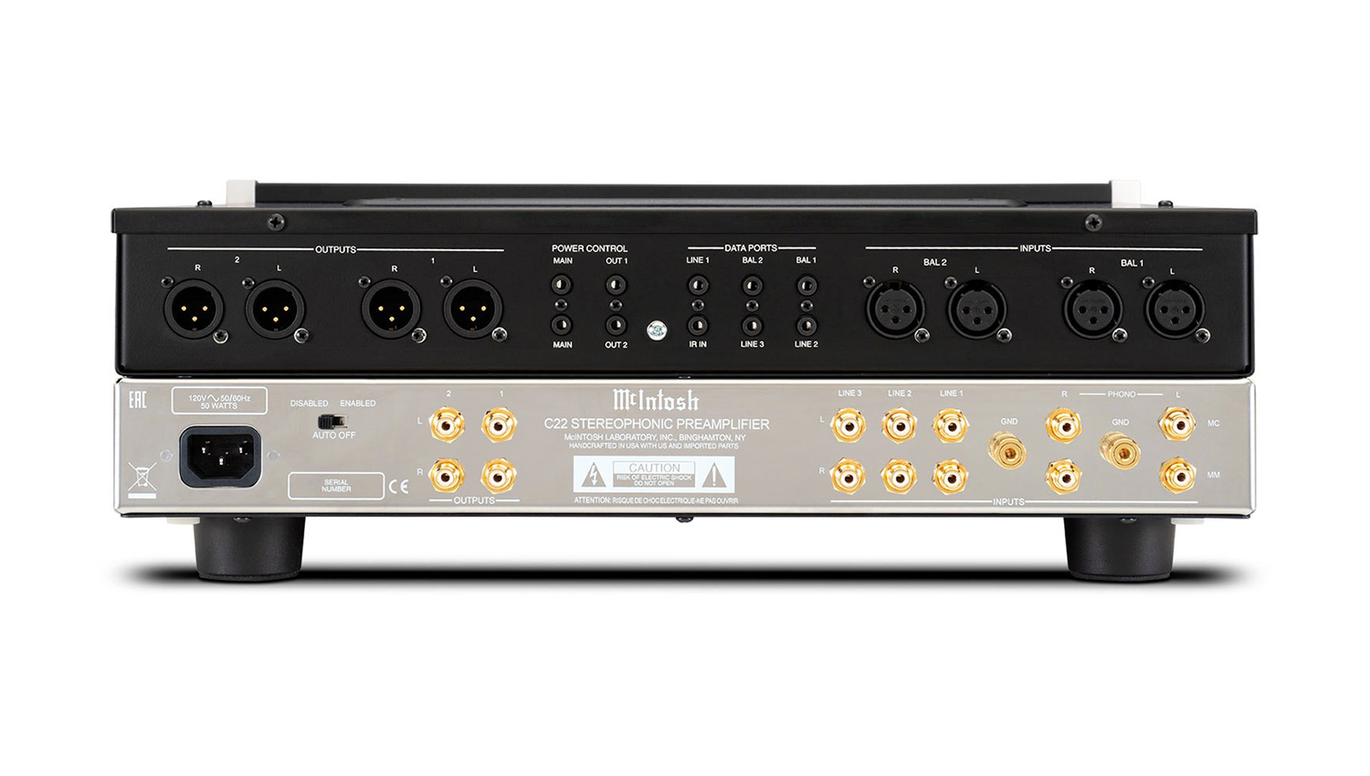 Pre Amply Mcintosh C22 MKV mặt sau