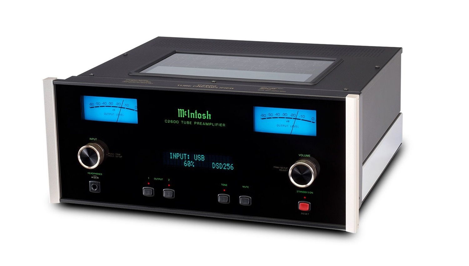 Pre Amply McIntosh C2600 mặt nghiêng trái