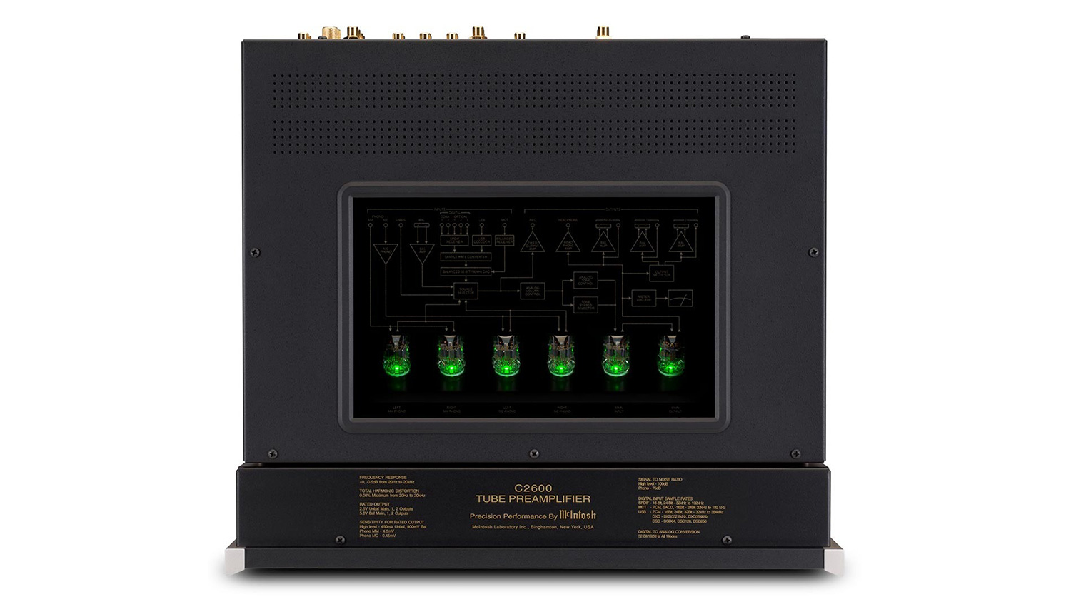 Pre Amply McIntosh C2600 mặt trên