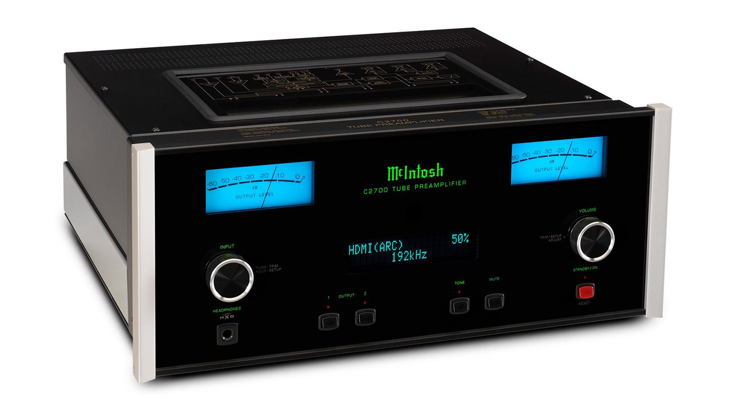 Pre Amply McIntosh C2700 mặt nghiêng phải