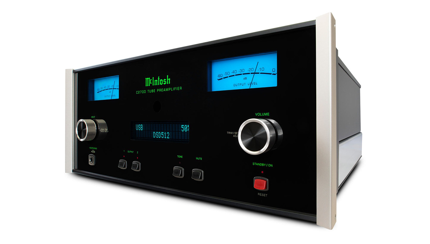 Pre Amply McIntosh C2700 mặt nghiêng trái