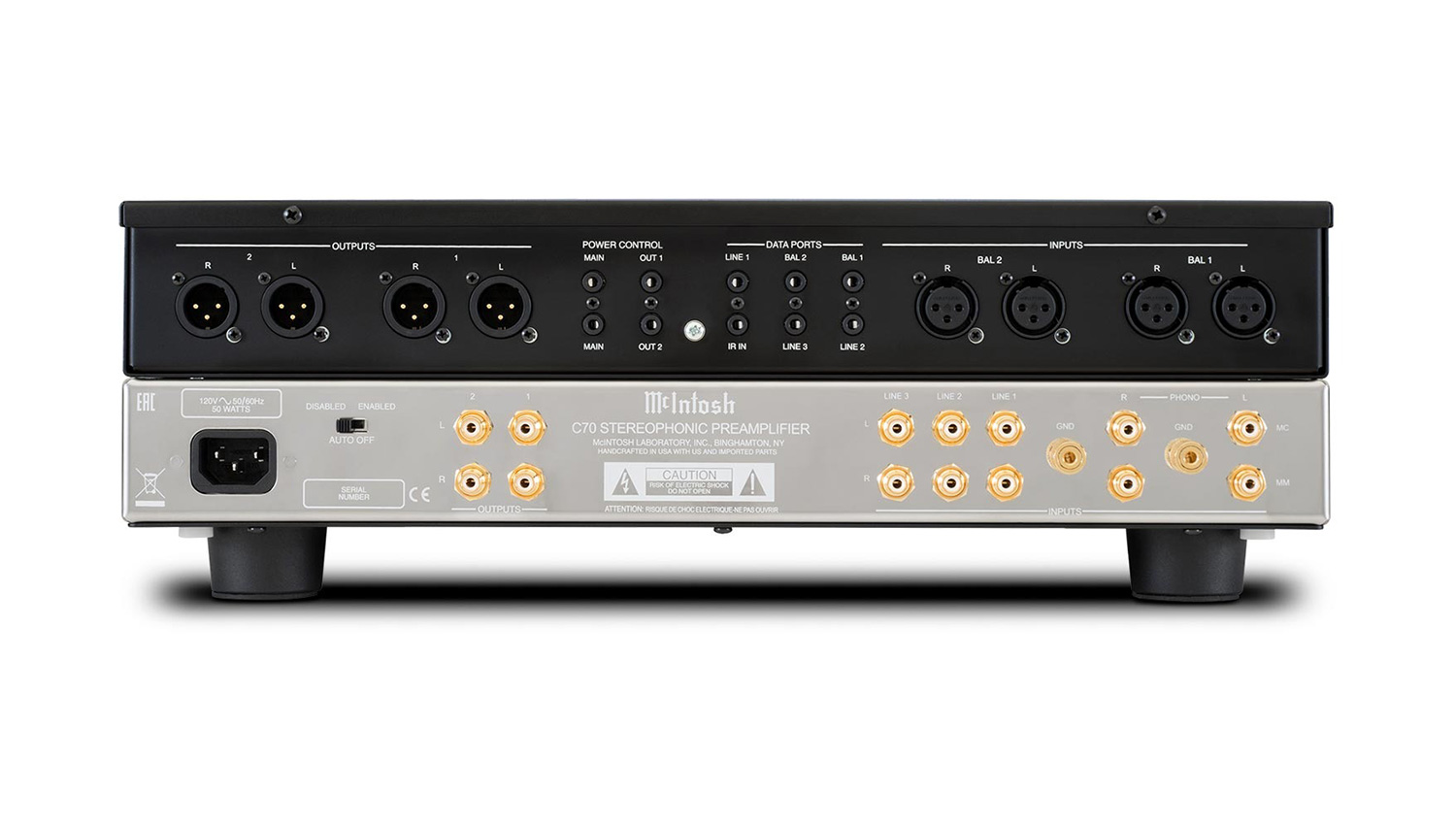 Pre Amply McIntosh C70 70th Anniversary mặt sau