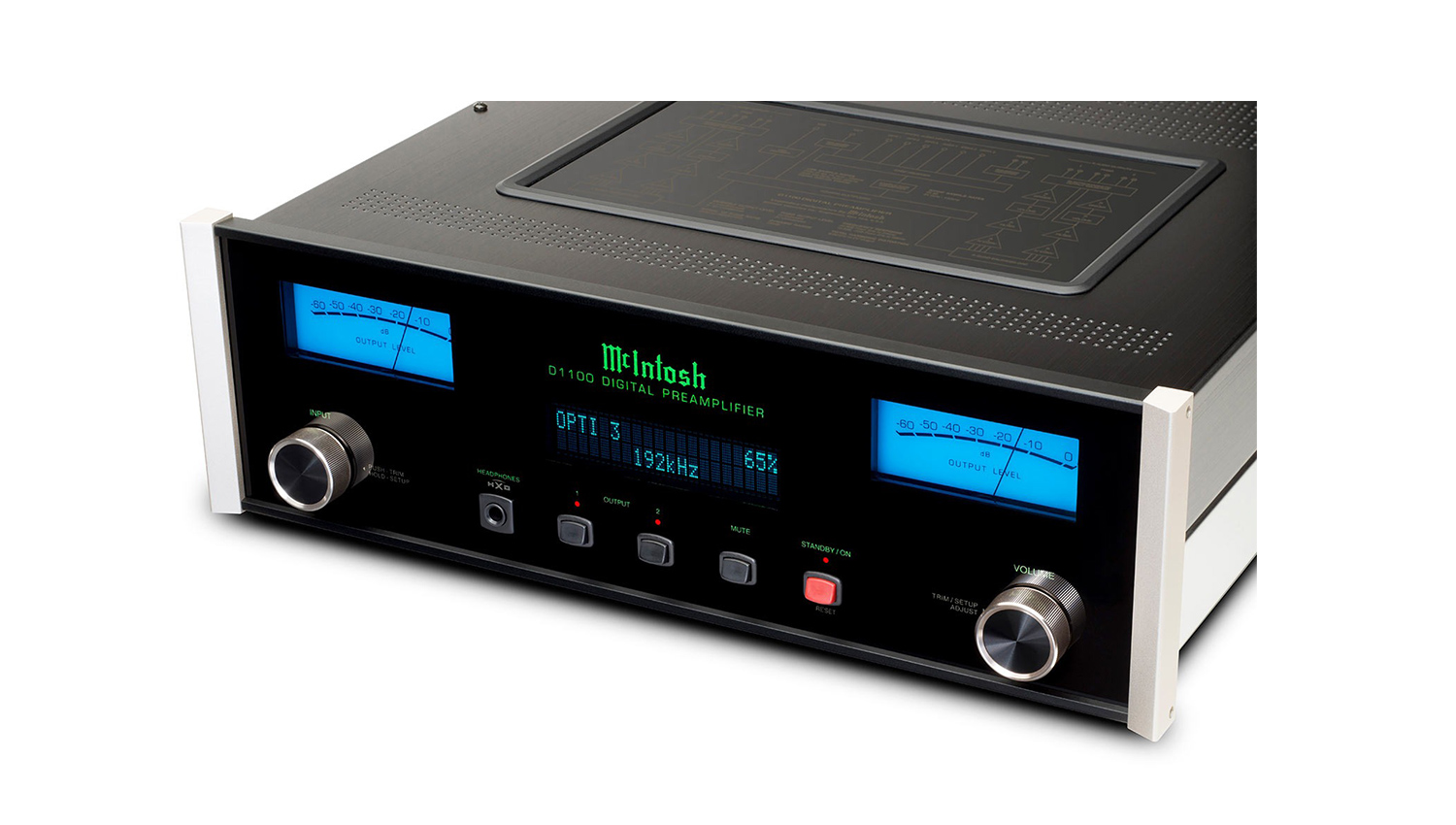 Pre Amply McIntosh D1100 mặt nghiêng trái