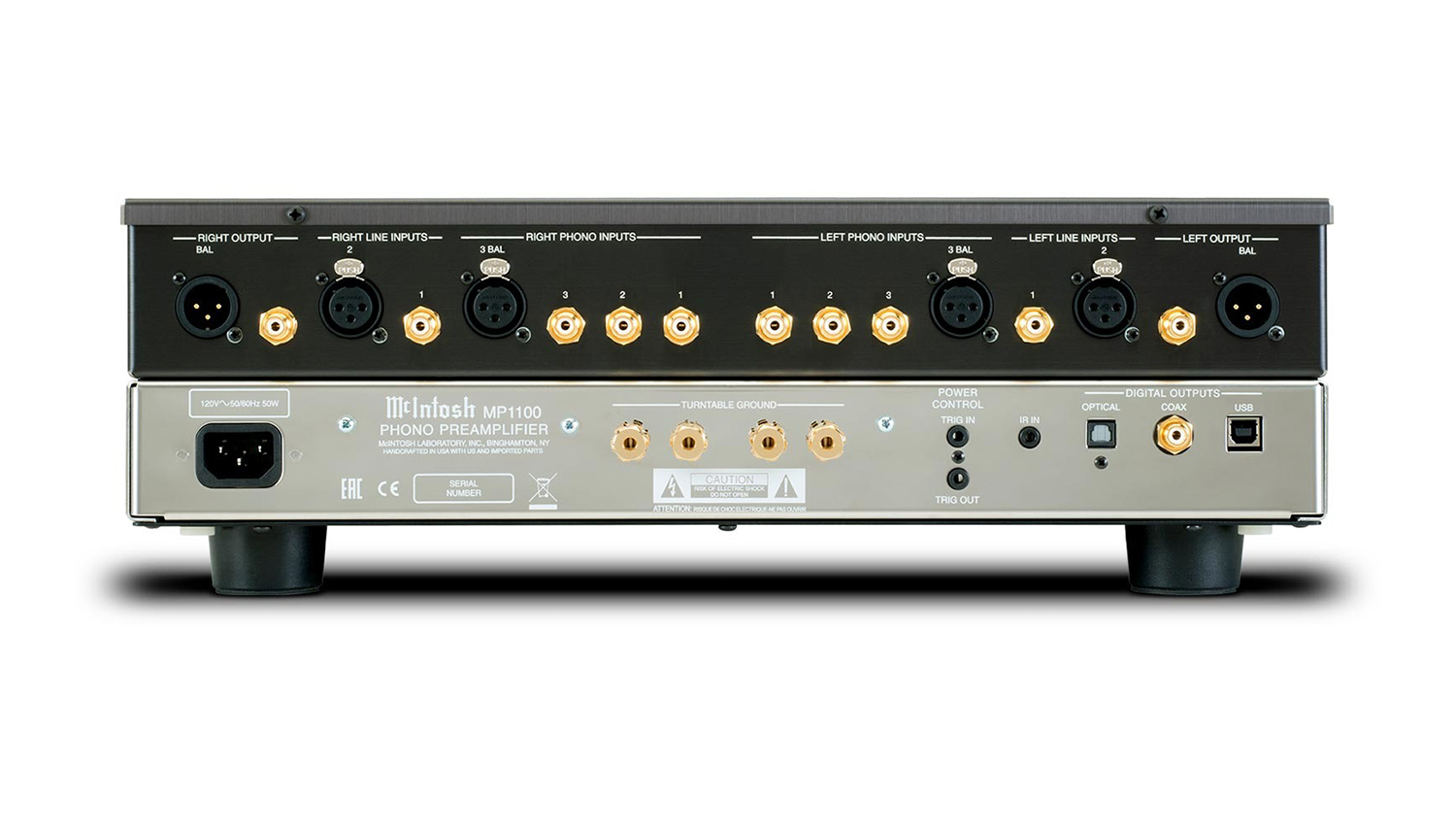 Pre Amply McIntosh MP1100 mặt sau