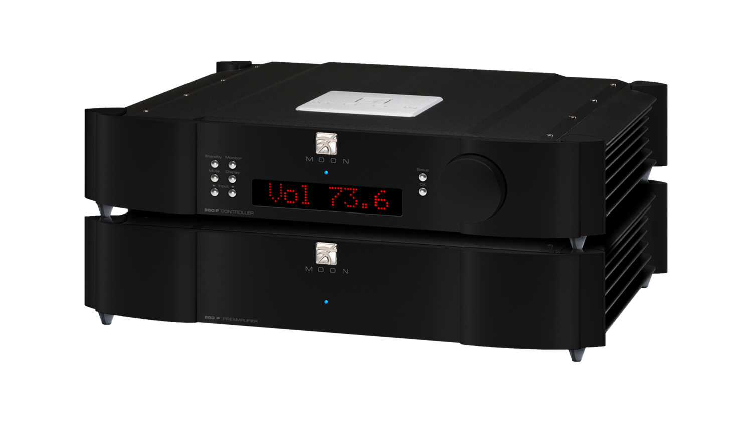 Pre Amply Moon Evolution 850P black mặt nghiêng phải