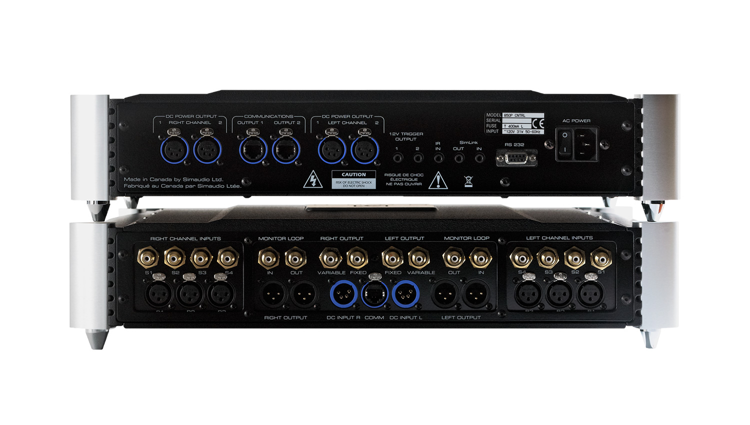 Pre Amply Moon Evolution 850P mặt sau