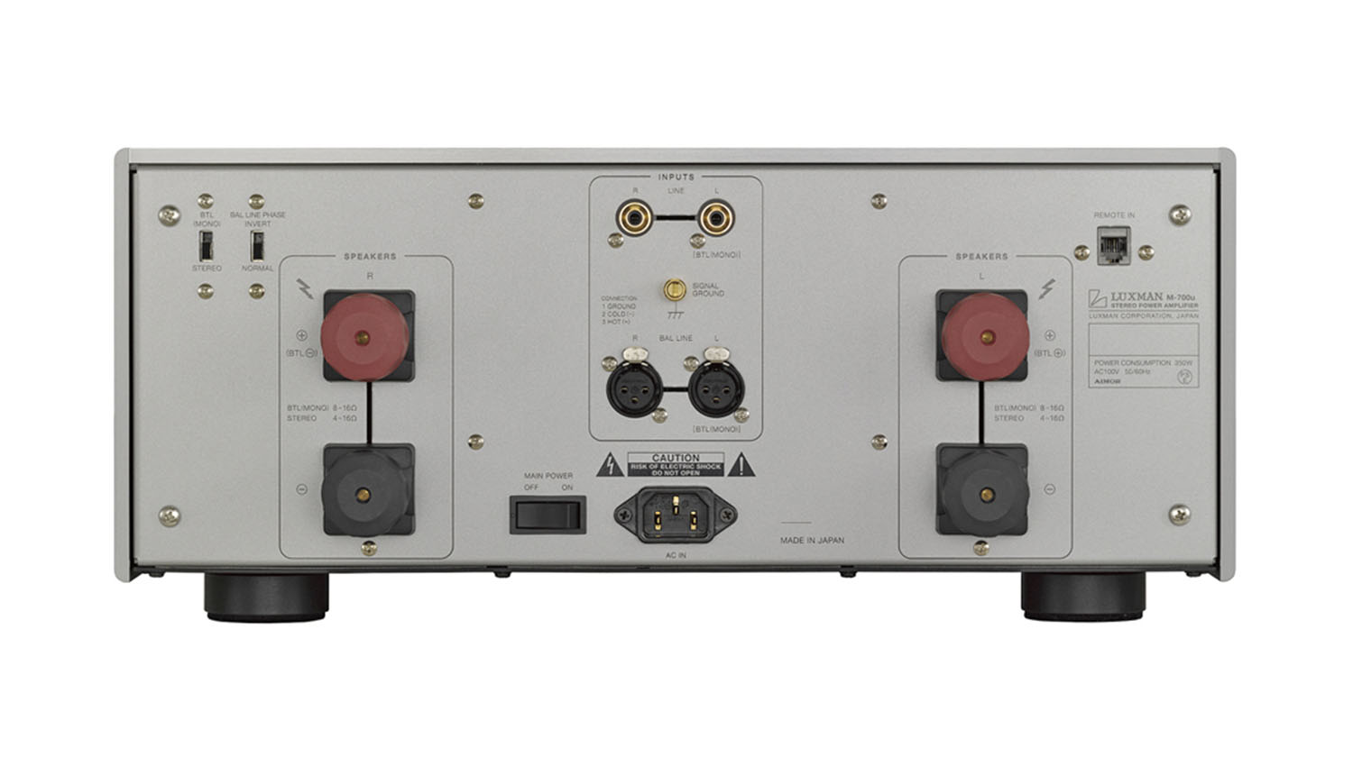 mặt sau Power Ampli Luxman M700U