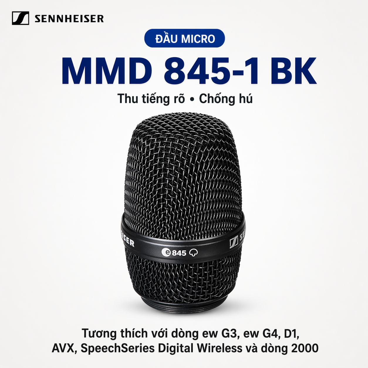 Đầu Micro Sennheiser MMD 845-1 BK - Hình 1