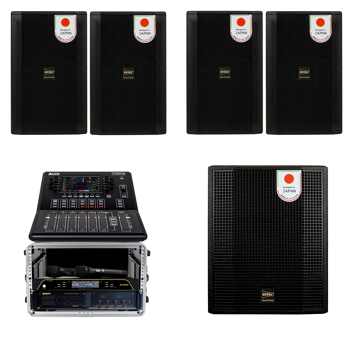 Dàn âm thanh hội trường BIK New 2026-01 (BIK CS-620, BIK VM640A, Alto TMD16, BIK BBK-W55A, BIK BJ-U200)
