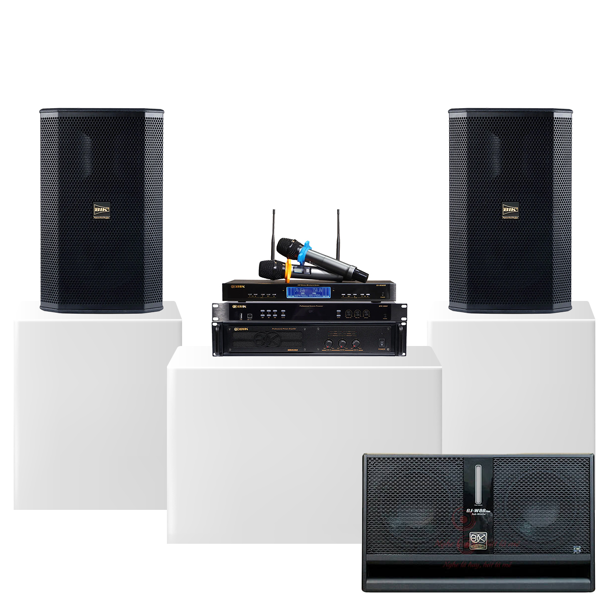 Dàn karaoke gia đình BIK 47 (BIK BSP 412II, BIK BJ-W88PLUS, BIK VM830A, BIK BPR-5800, BIK BJ-U500II) 