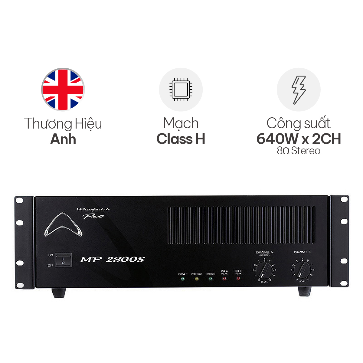 Cục Đẩy Công Suất 2 Kênh Wharfedale MP2800S