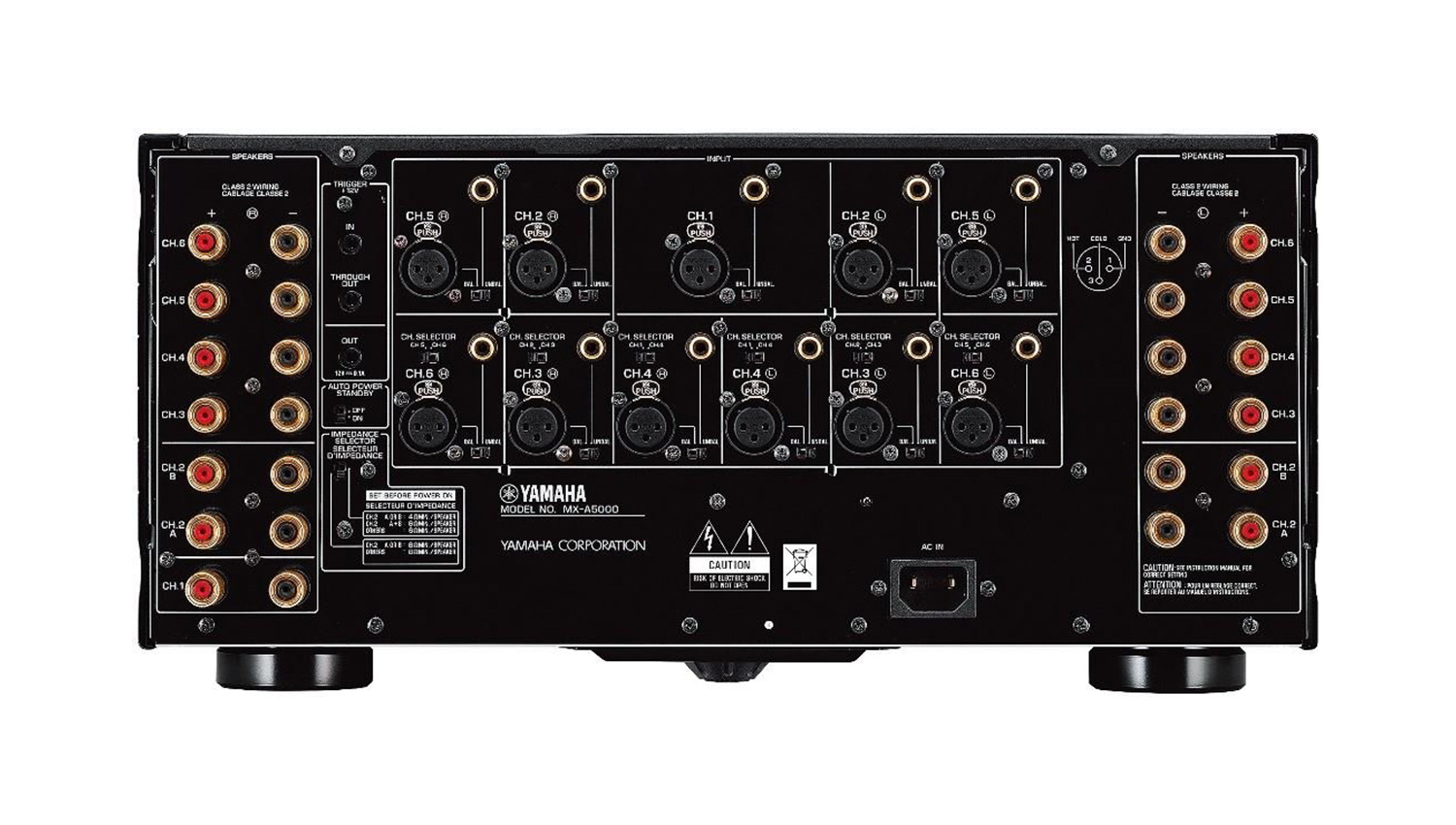 Amply Yamaha MX A5000 mặt sau