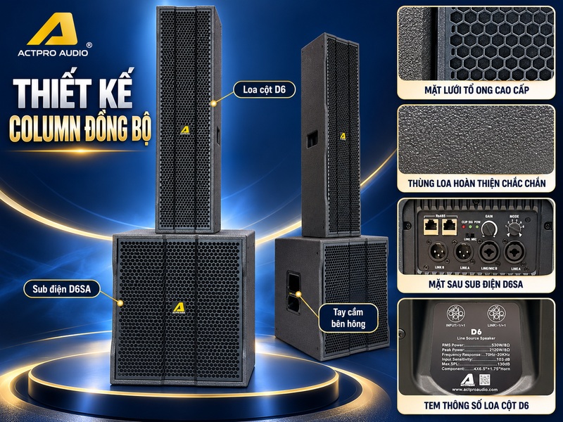 Thiết kế column đồng bộ của Actpro D6 + D6SA