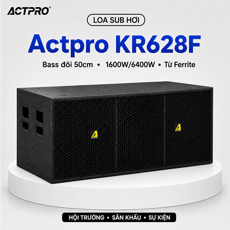 Loa Sub Hơi Kép Bass 50cm Array Actpro KR628F (1600W/6400W)