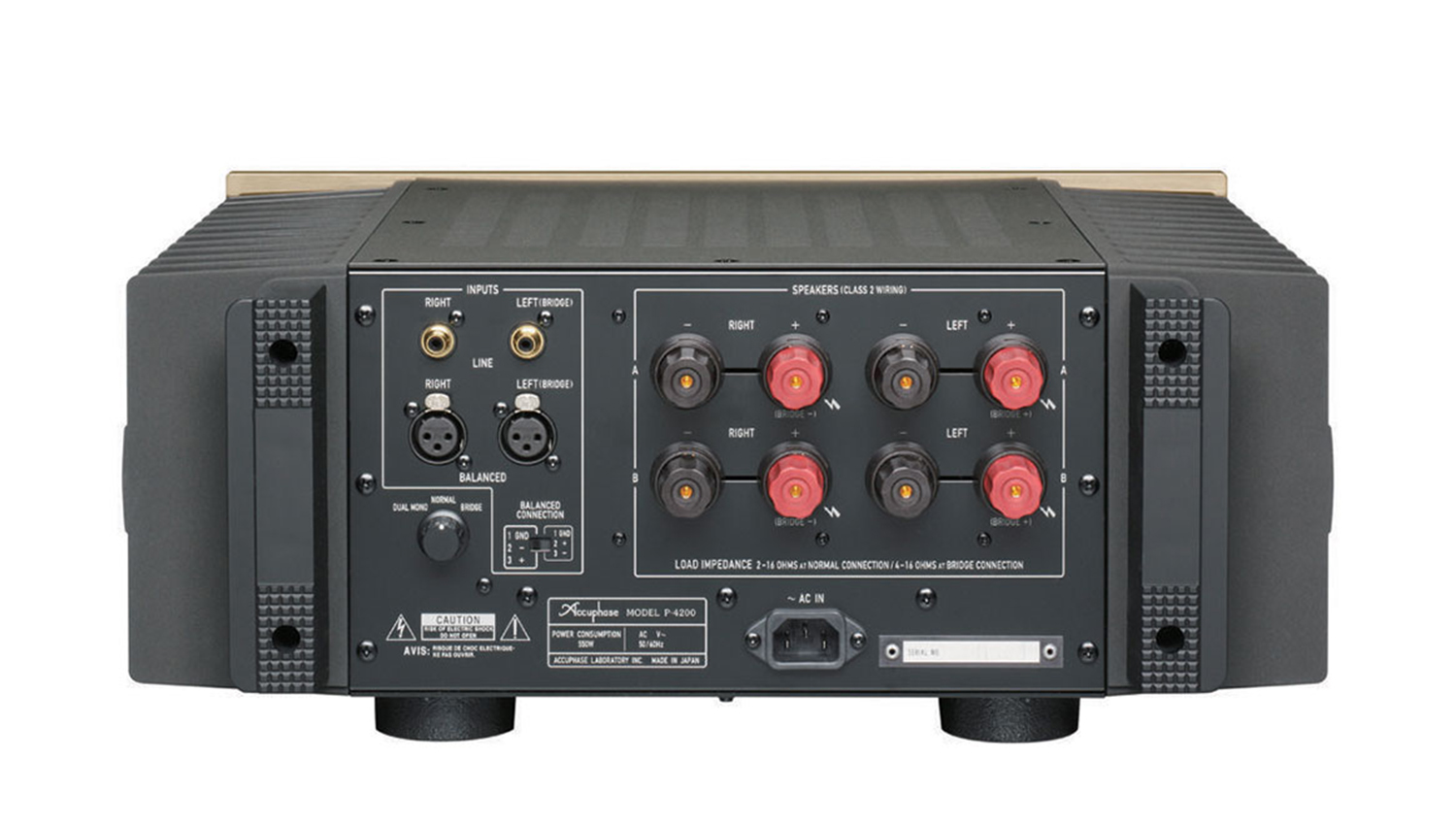 Mặt sau Power Amply Accuphase P4200