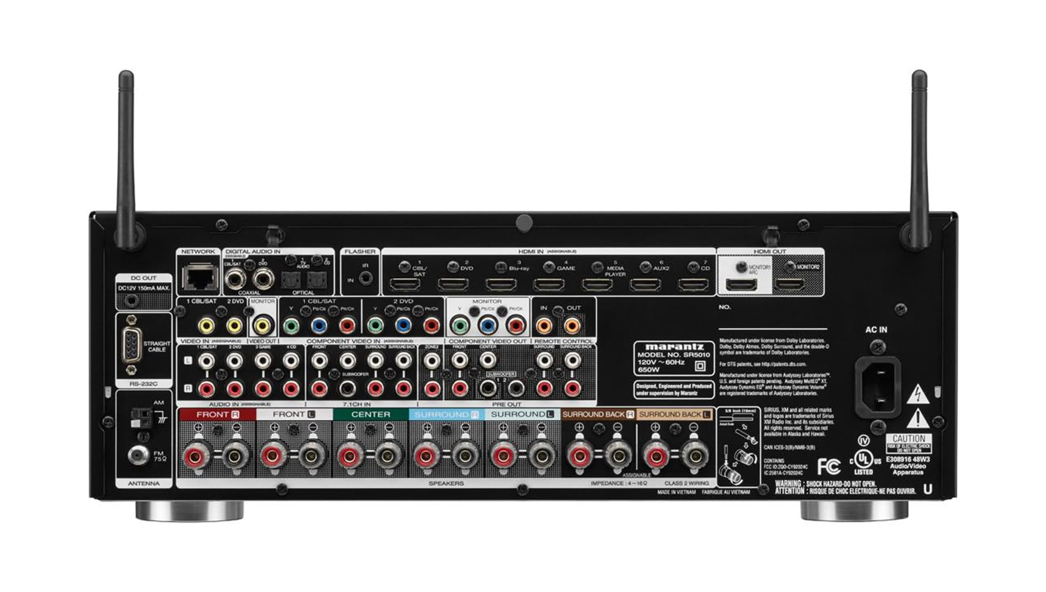 mặt sau Amply Marantz SR5010