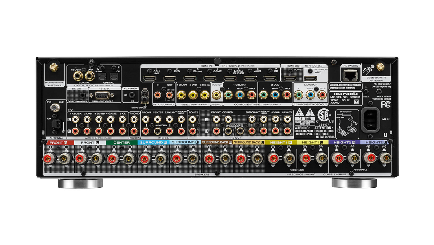 mặt sau Amply Marantz SR6011