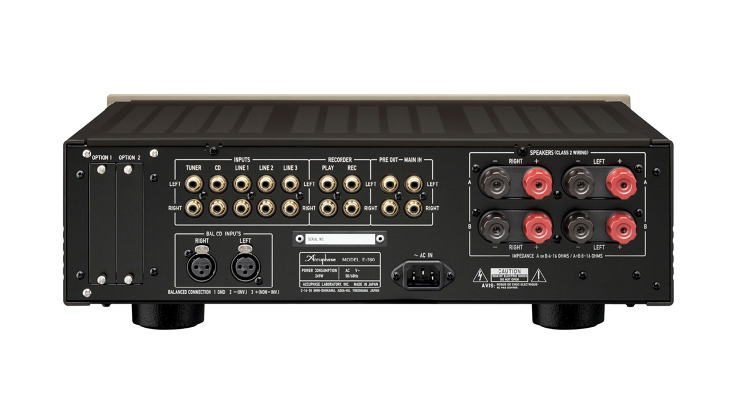 Mặt sau Amply Accuphase E280