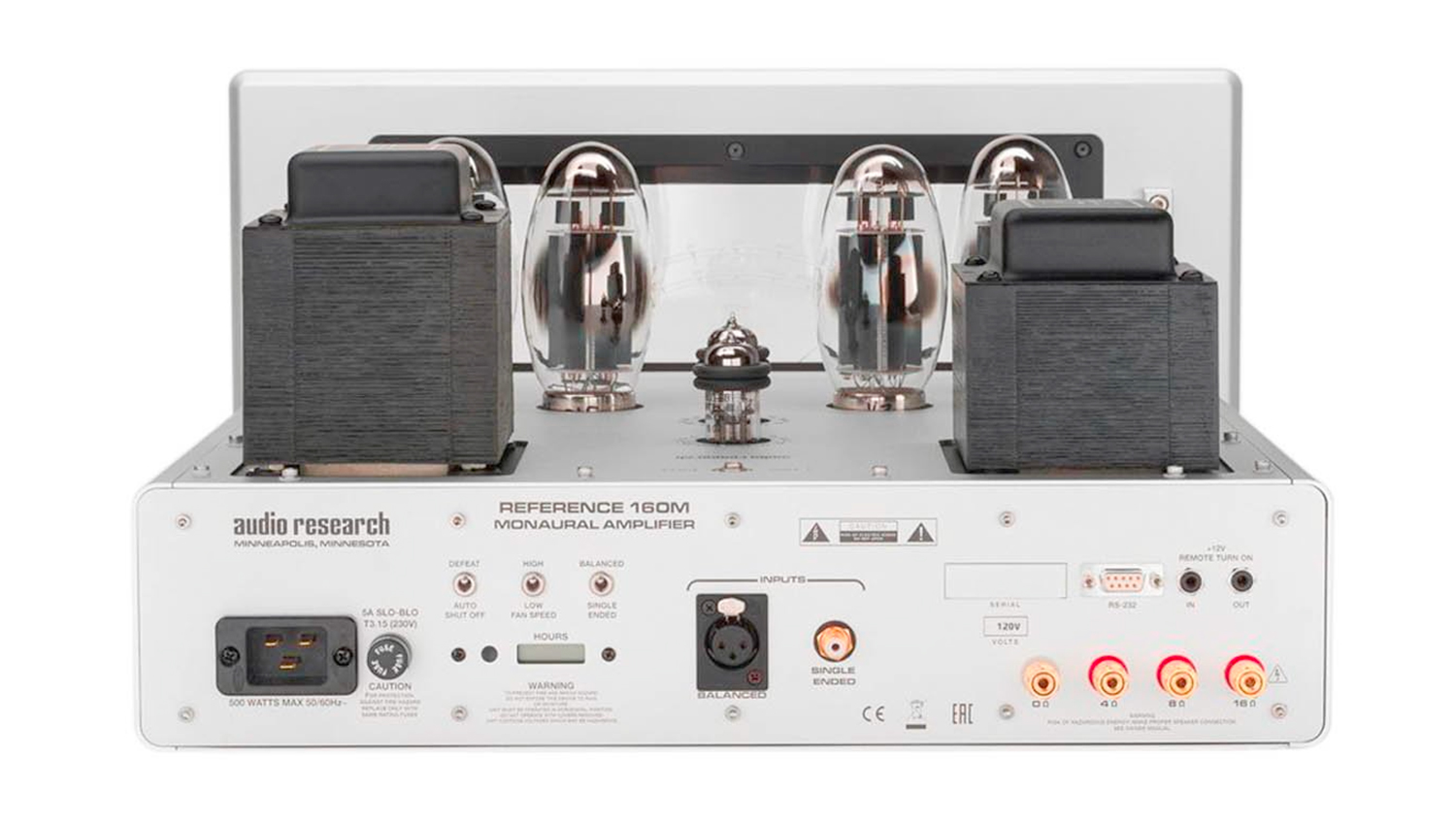 nội thất phía sau Amply Audio Research Reference 160M màu trắng