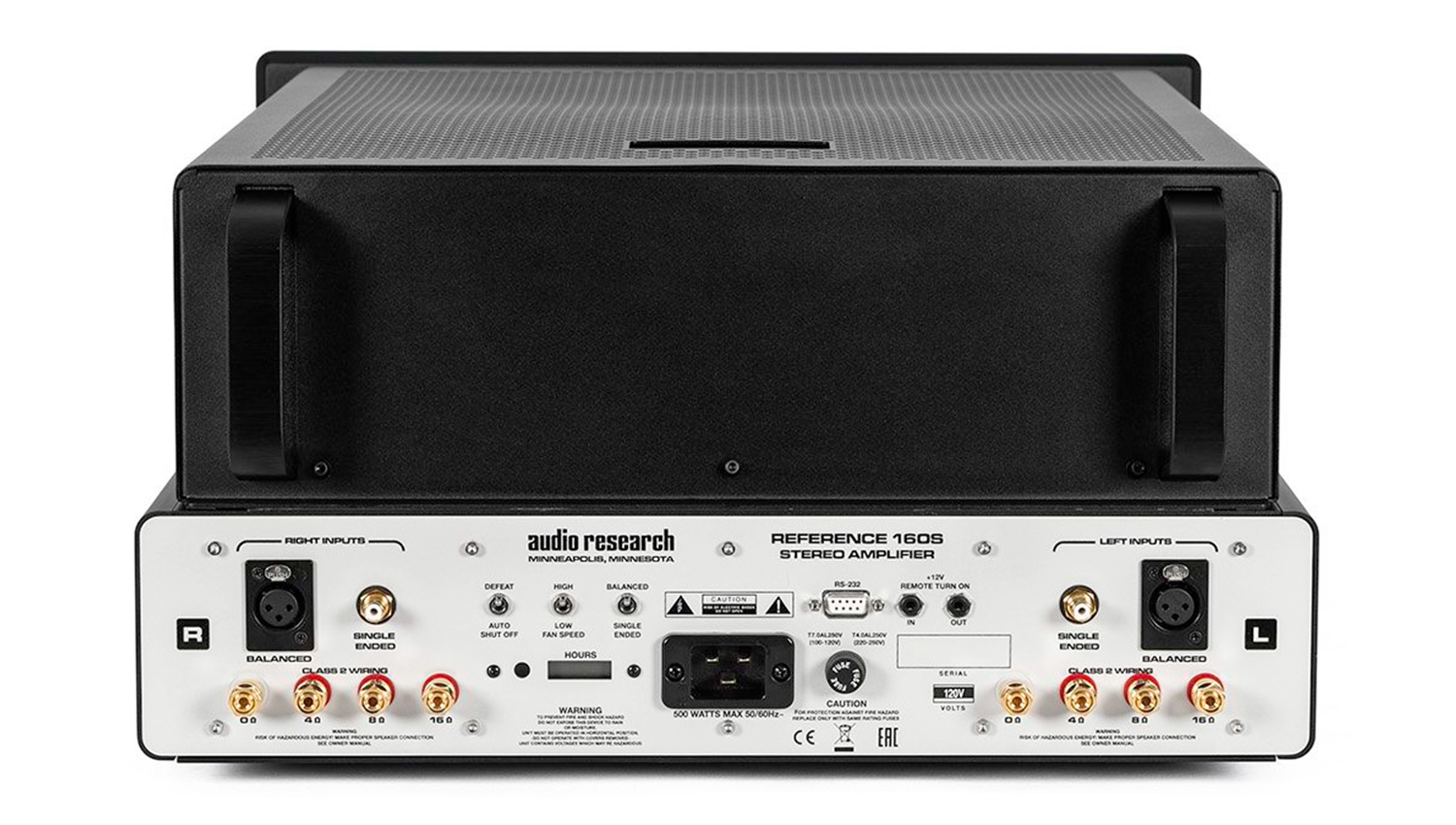 mặt sau Amply Audio Research Reference 160S màu đen
