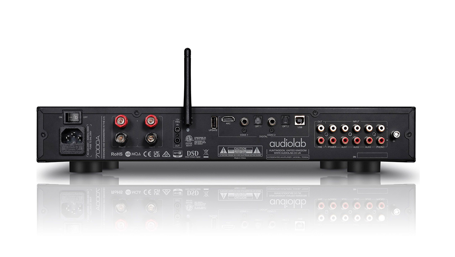 mặt sau Amply Audiolab 7000A màu đen