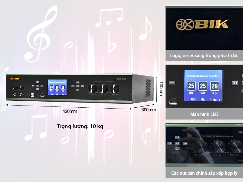 Amply karaoke BIK BDA-X33