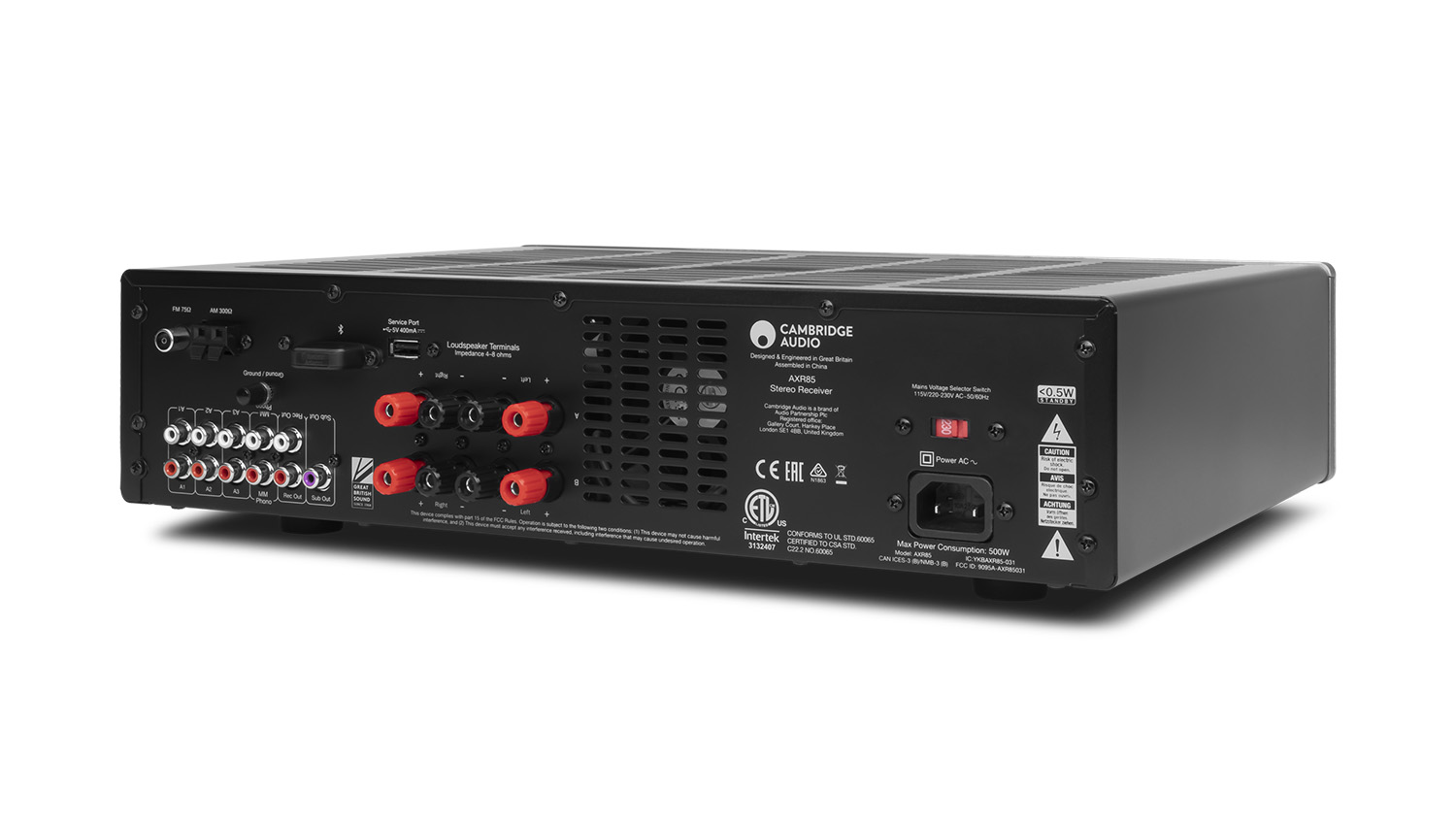 Mặt sau Amply Cambridge Audio AXR85