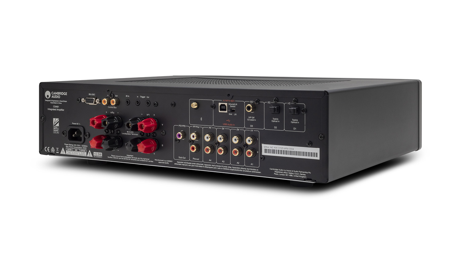 Mặt sau Amply Cambridge CXA61