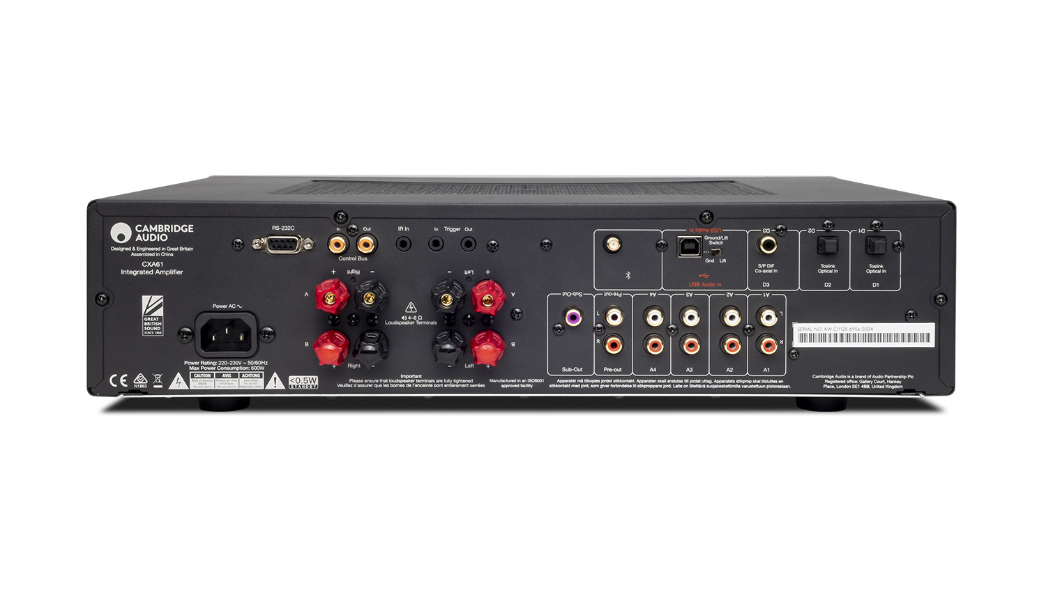 Mặt sau Amply Cambridge CXA61