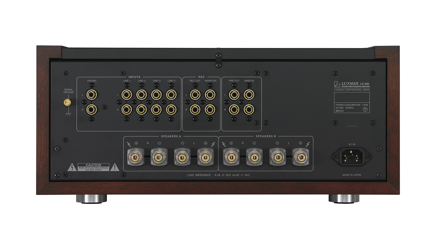 Mặt sau Amply Luxman LX-380