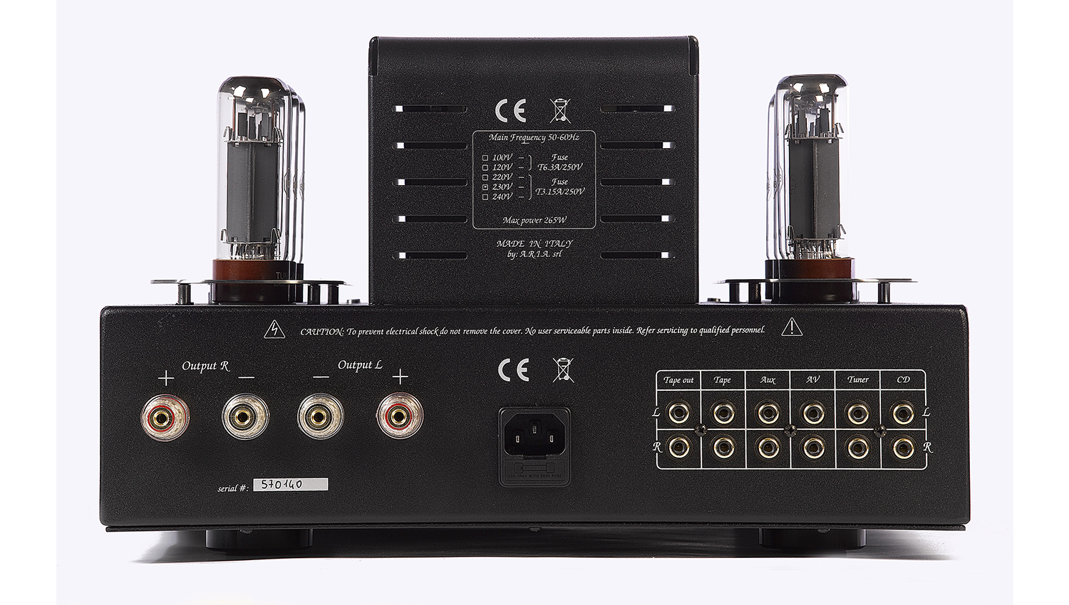 mặt sau Amply đèn Unison Research S6