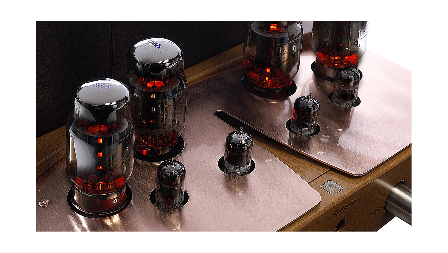 mặt trên Amply đèn Unison Research Sinfonia Anniversary