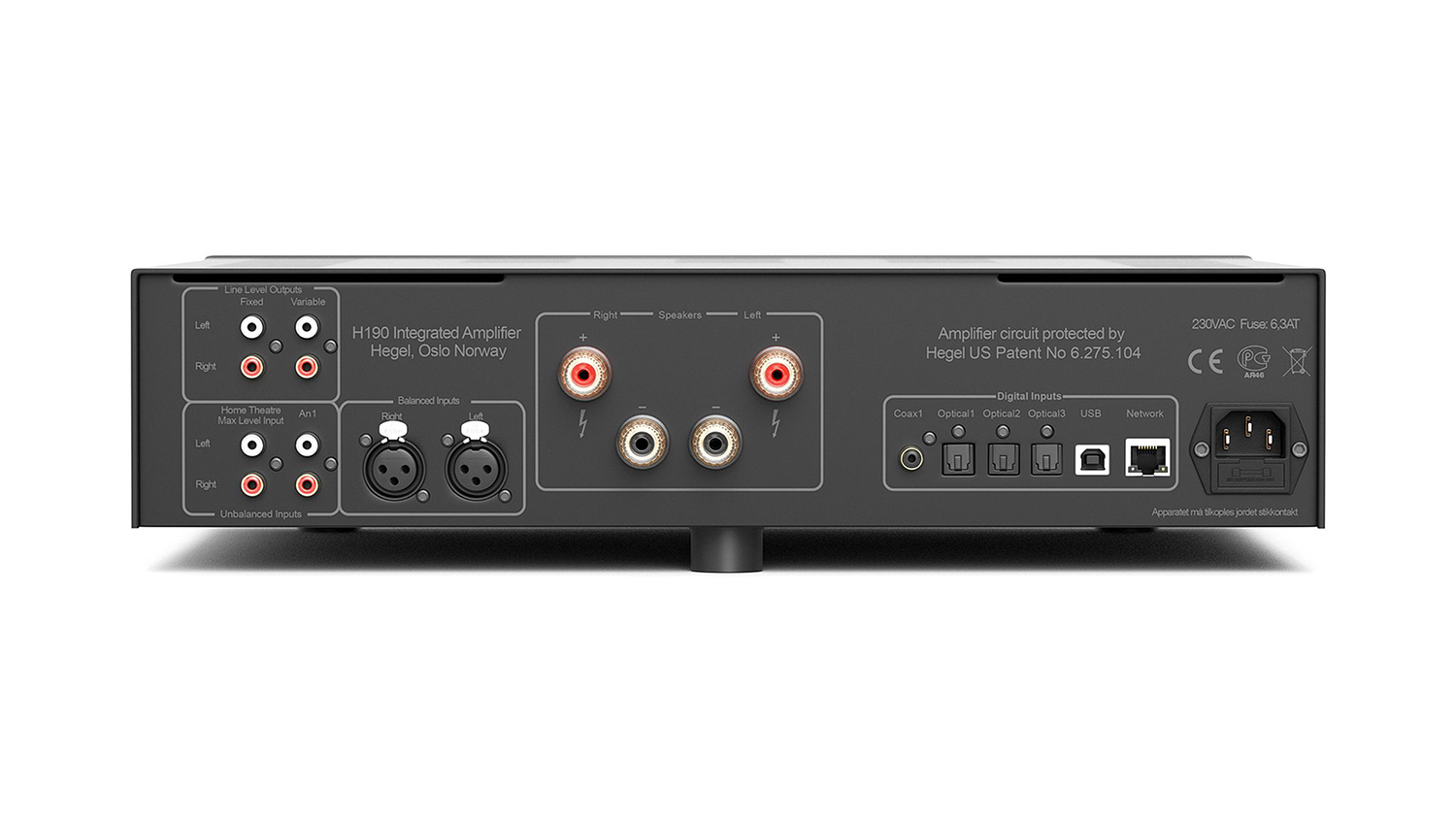 mặt sau Amply Hegel H590